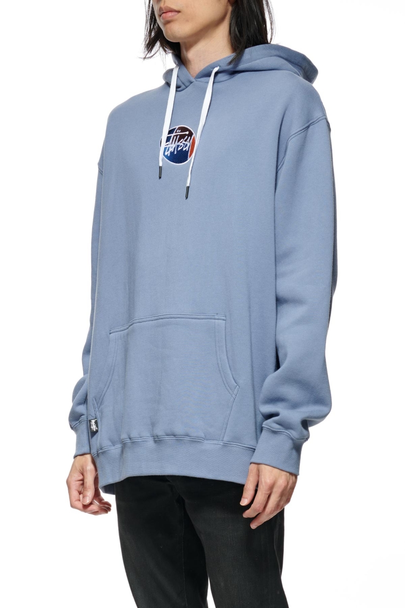 Stussy Trivial Pursuit Men's Hoodies Blue | IL0000088