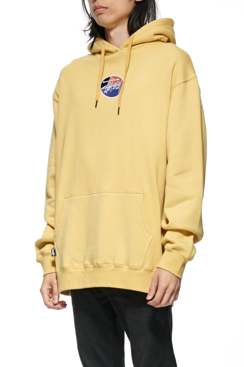 Stussy Trivial Pursuit Men's Hoodies Yellow | IL0000087