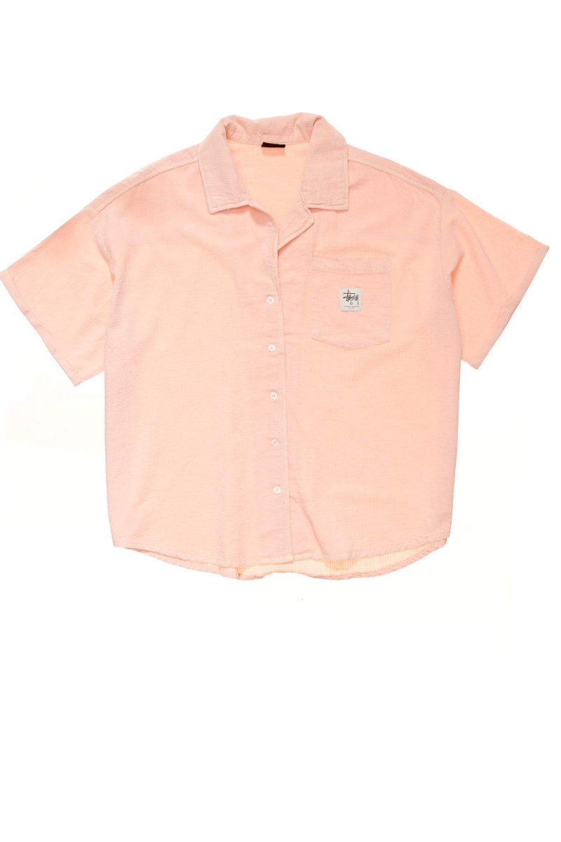 Stussy Vermont OS Shirt Women\'s Sportswear Orange | IL0000802