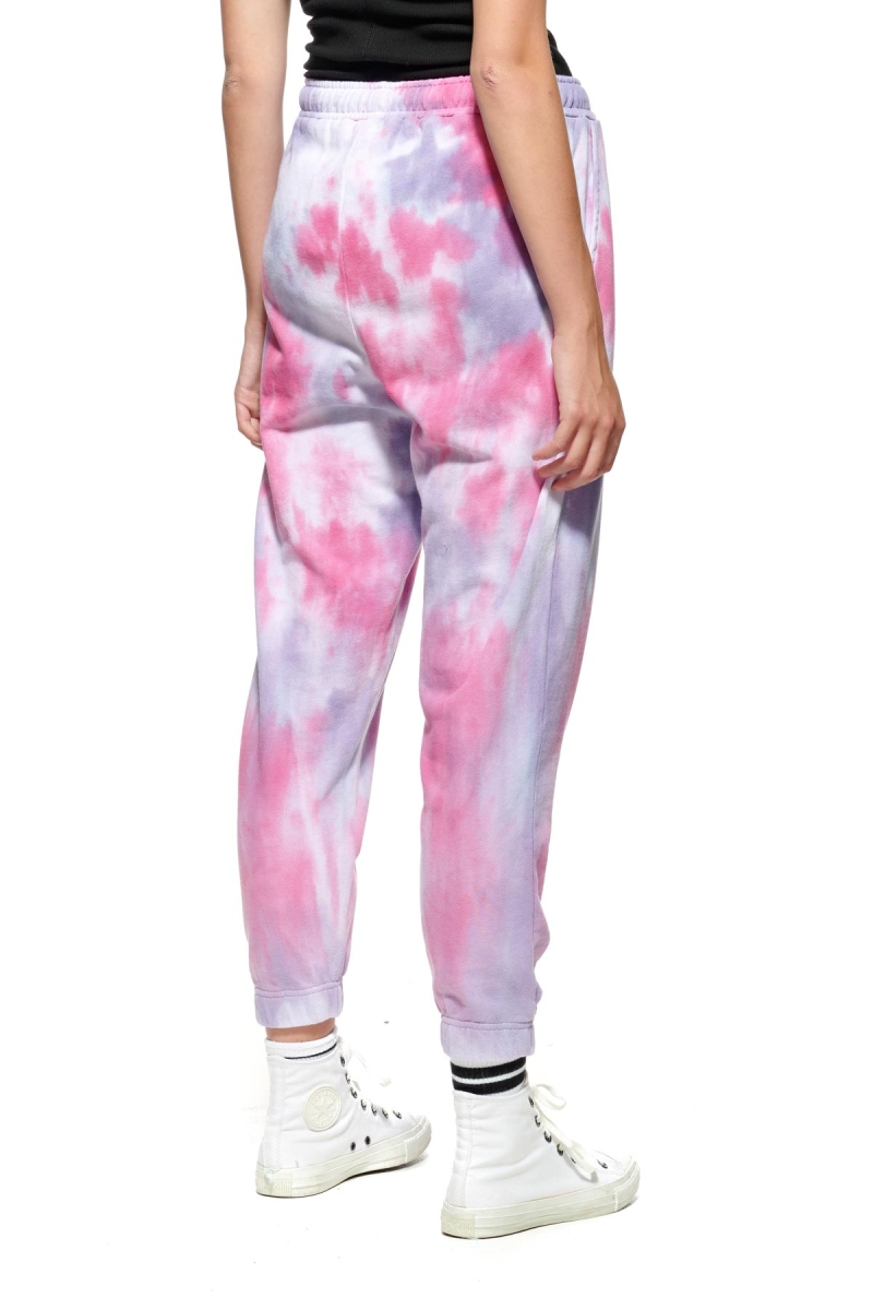 Stussy Warped Tie Dye Trackpant Women's Track Pants Red | IL0001012