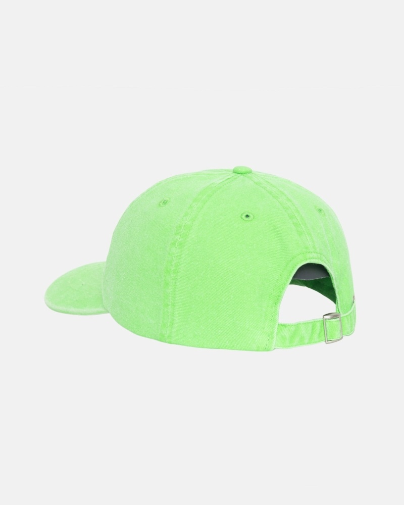 Stussy Washed Stock Low Pro Men's Caps Light Green | IL0000512