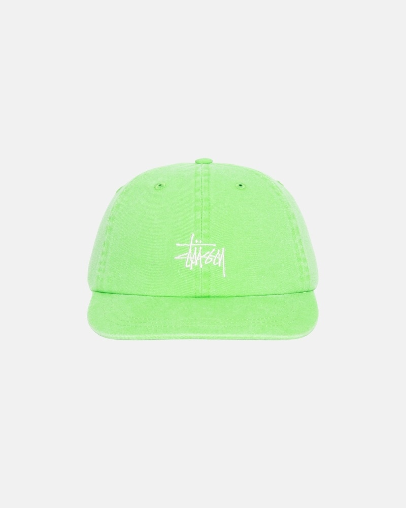 Stussy Washed Stock Low Pro Men\'s Caps Light Green | IL0000512