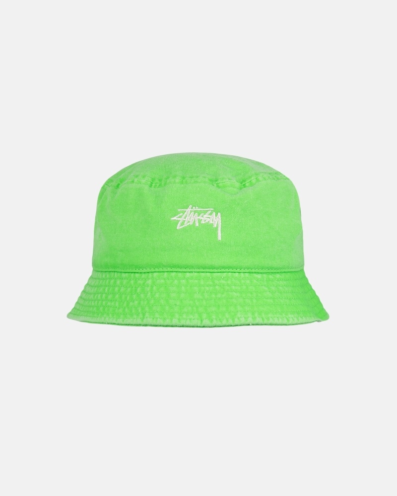 Stussy Washed Stock Men\'s Bucket Hats Mint | IL0000511