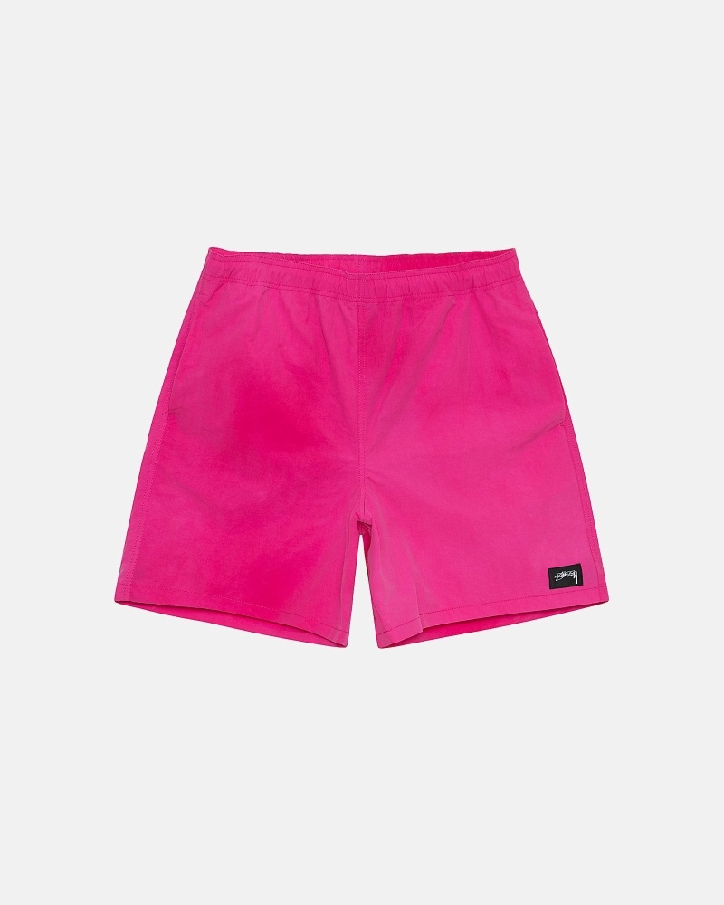 Stussy Wave Dye Nylon Short Men\'s Shorts Fuchsia | IL0000712