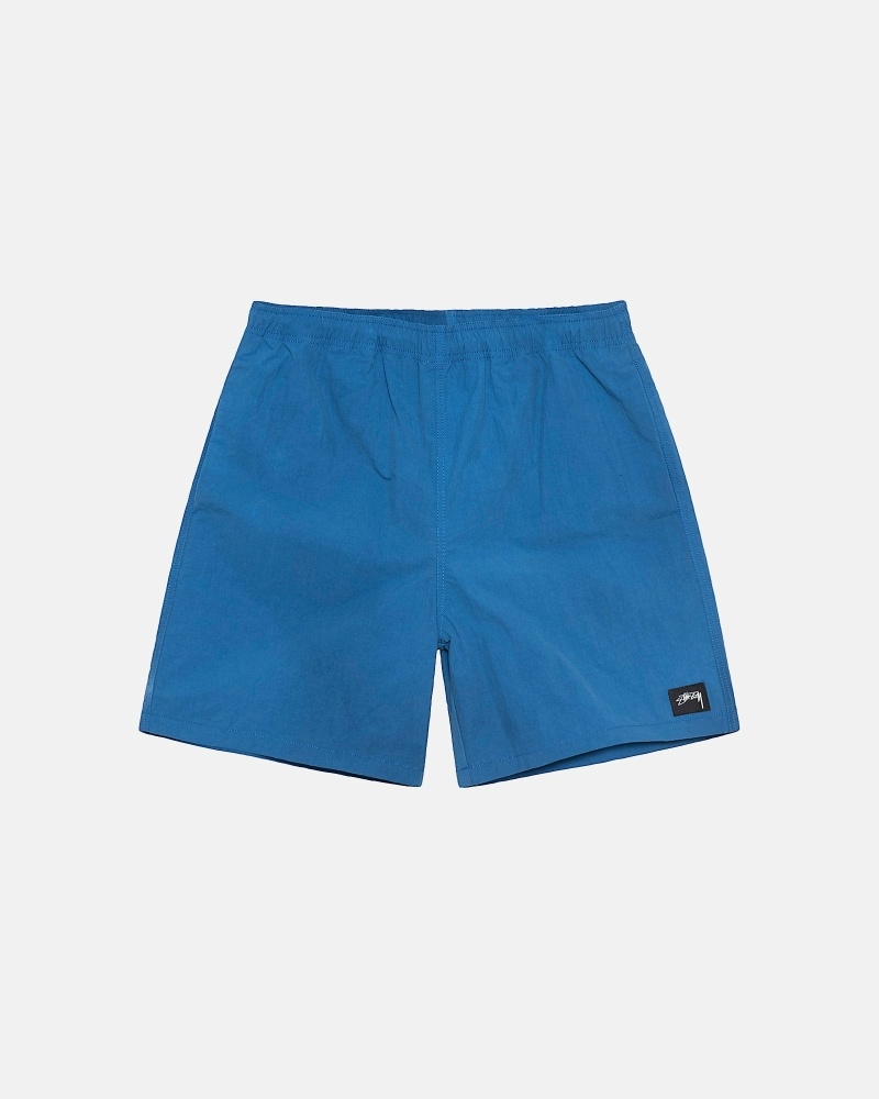 Stussy Wave Dye Nylon Short Men\'s Shorts Deep Blue | IL0000713