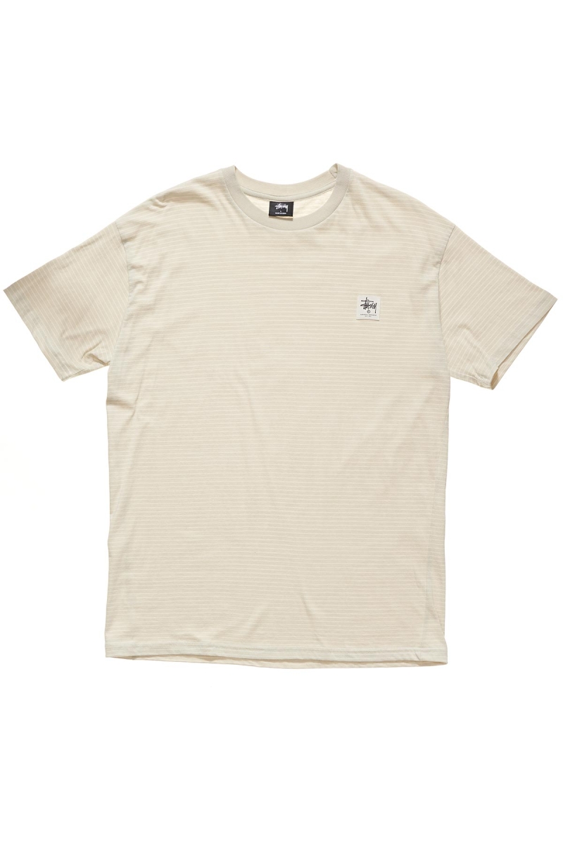 Stussy Work Stripe SS Men\'s T Shirts Brown | IL0000286