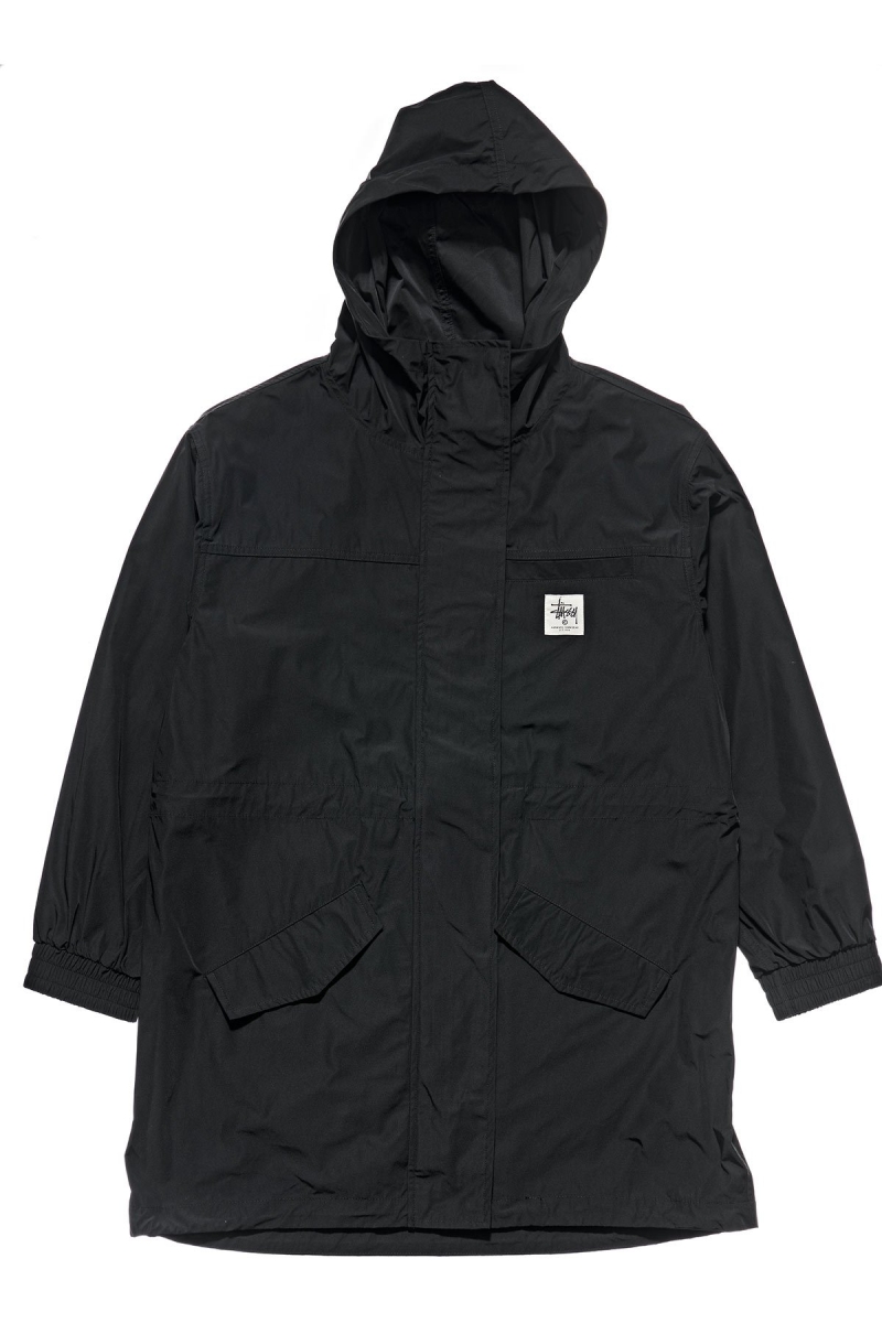 Stussy Workgear Coat Women\'s Jackets Black | IL0000365