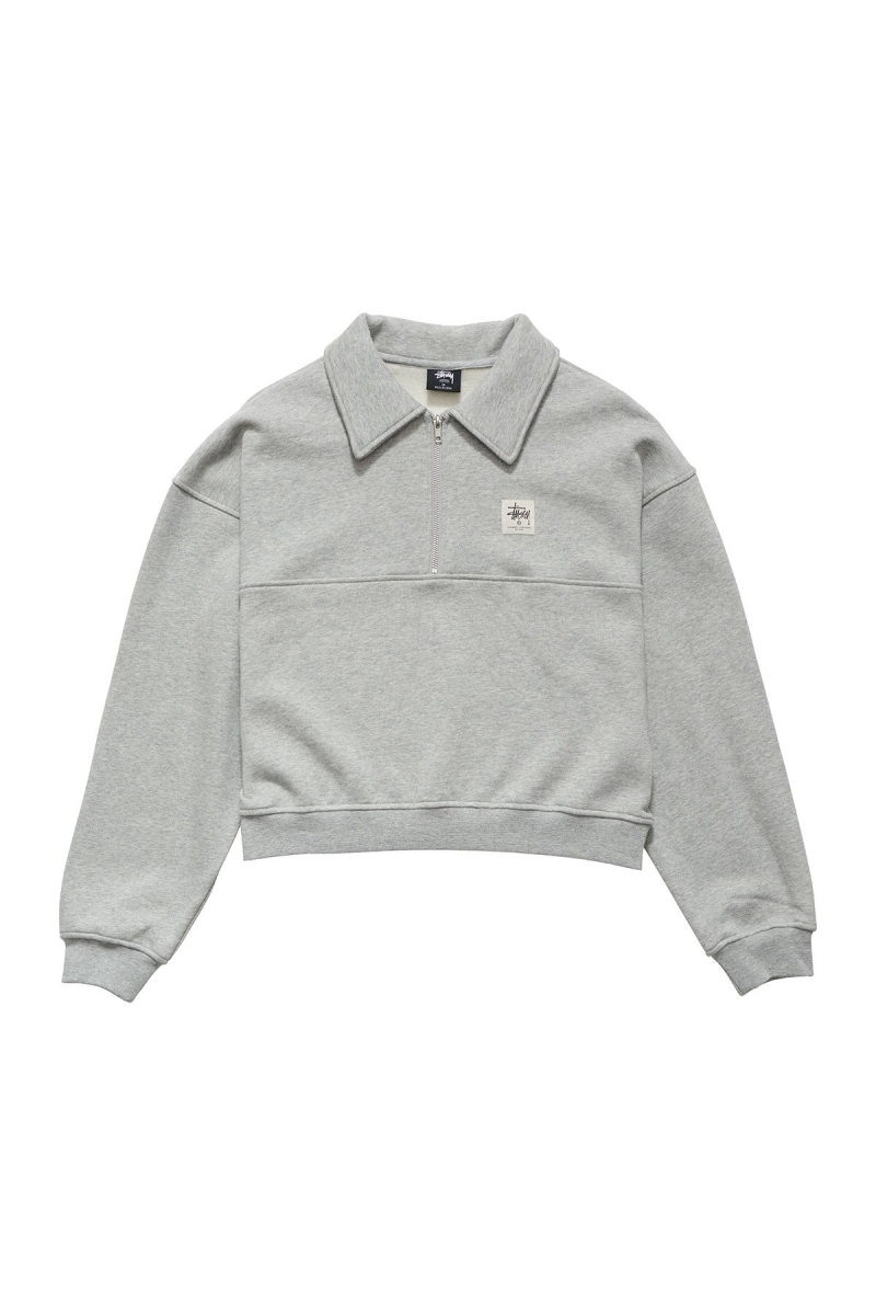 Stussy Workgear Sweatshirt Women\'s Sweaters Grey | IL0000861