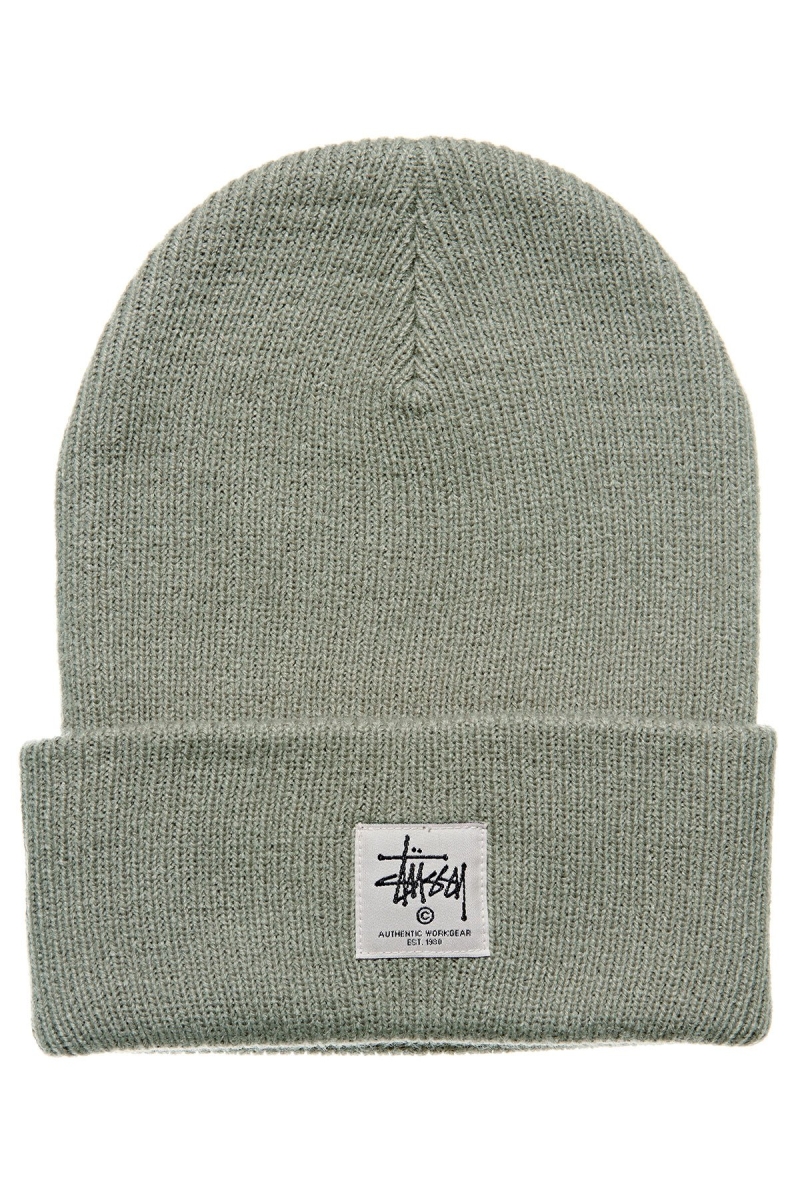 Stussy Workgear Tall Beanie Women\'s Hats Green | IL0000513