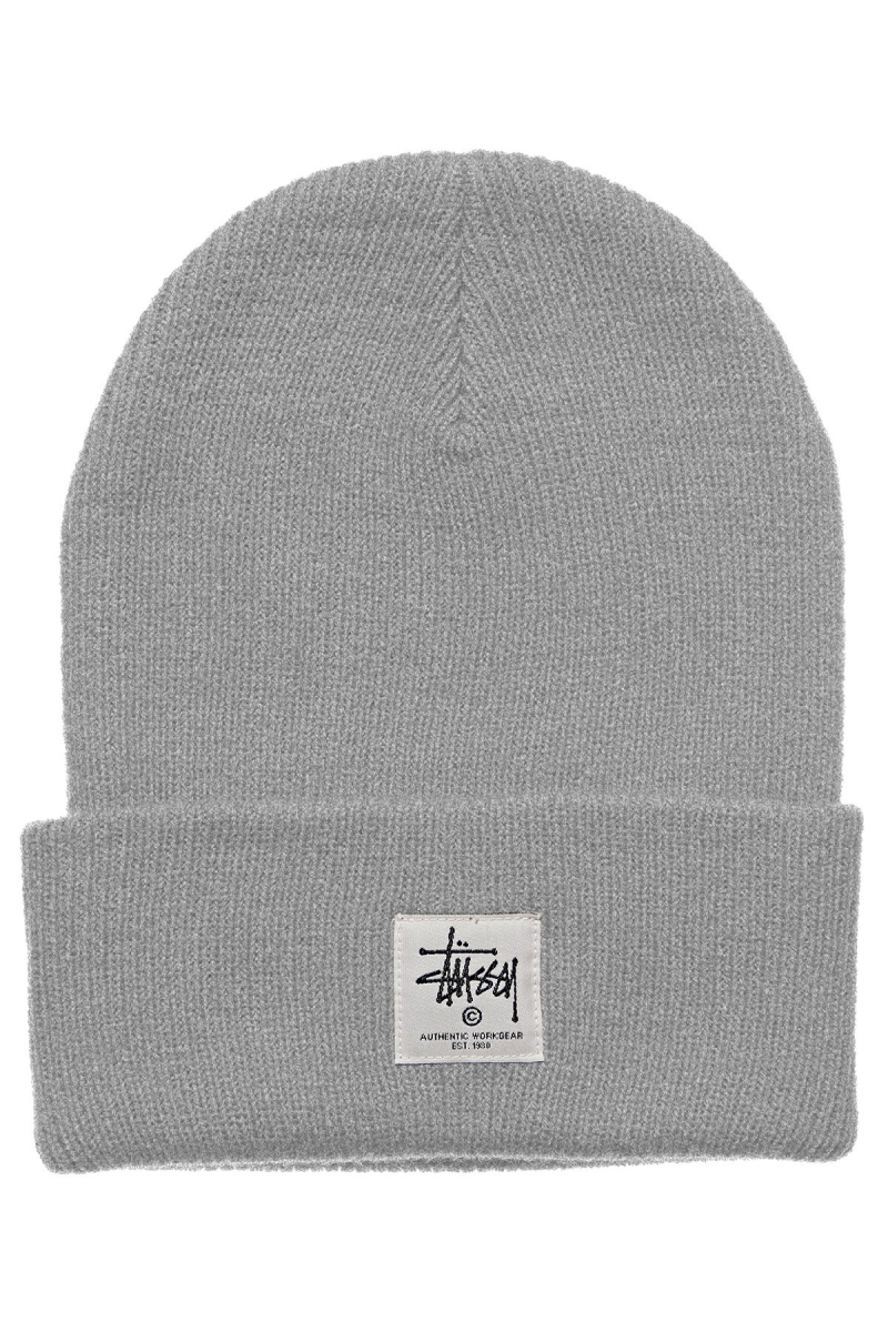 Stussy Workgear Tall Beanie Women\'s Hats Grey | IL0000514