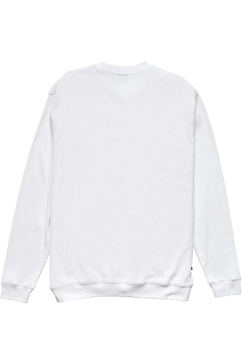 Stussy Workwear Waffle Crew Men's Sweaters White | IL0000866