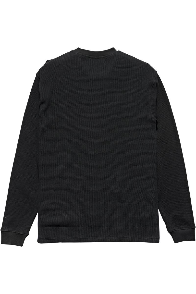 Stussy Workwear Waffle Men's Sweatshirts Black | IL0000962