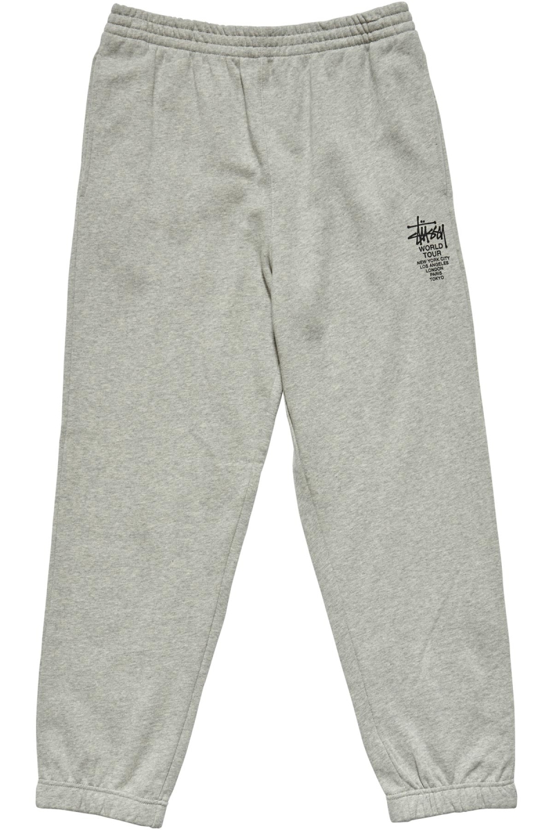 Stussy World Tour Men\'s Track Pants White | IL0001015