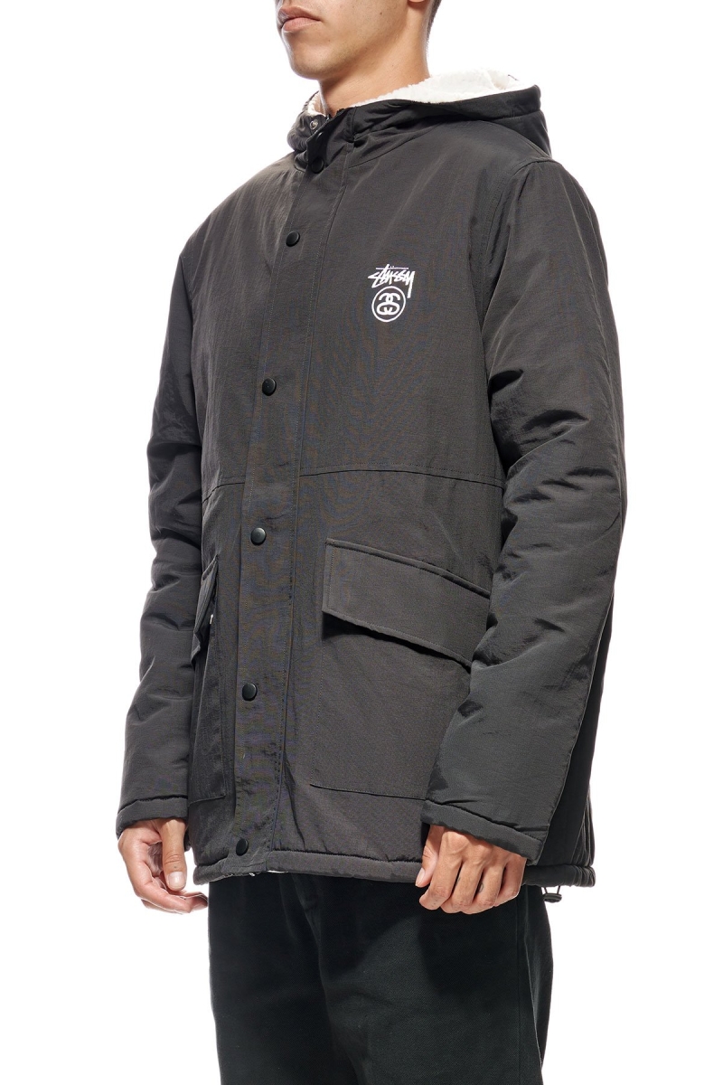 Stussy World Tour Reversible Men's Jackets Black | IL0000366