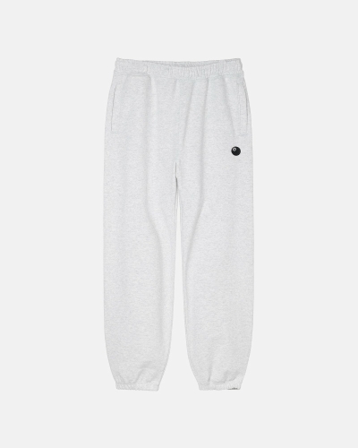 Stussy 8 Ball Embroidered Pant Men's Sweatpants White | IL0000873