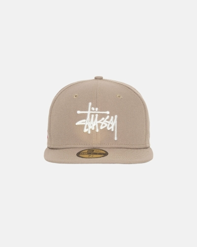 Stussy Authentic New Era Men's Caps Khaki | IL0000375