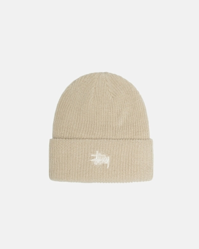 Stussy Basic Cuff Men's Beanie Beige | IL0000382