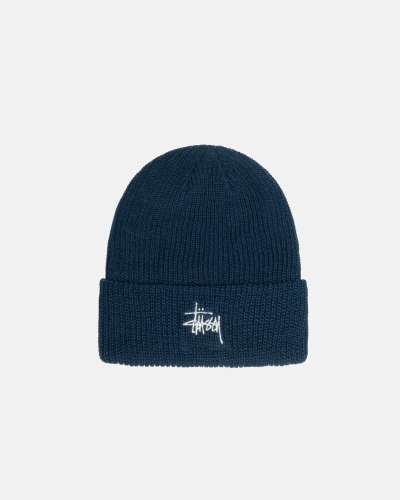 Stussy Basic Cuff Men's Beanie Navy | IL0000384