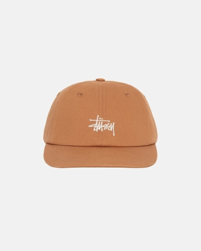 Stussy Basic Stock Low Pro Men's Caps Brown | IL0000389