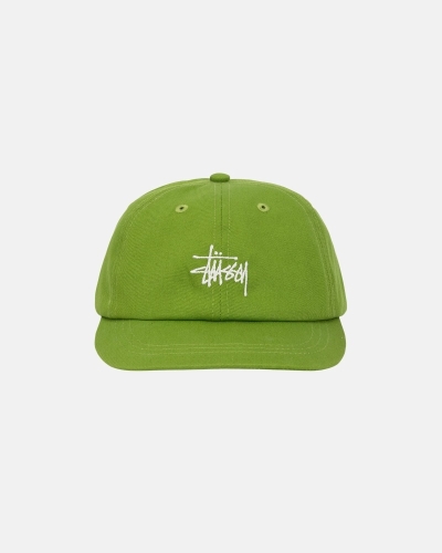 Stussy Basic Stock Low Pro Men's Caps Green | IL0000392