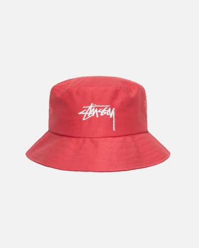 Stussy Big Stock Men's Bucket Hats Rose | IL0000406