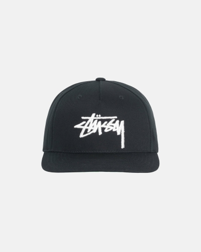 Stussy Big Stock Point Crown Men's Caps Black | IL0000412