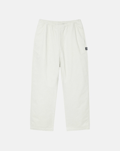 Stussy Brushed Men's Beach Pants Beige | IL0000542