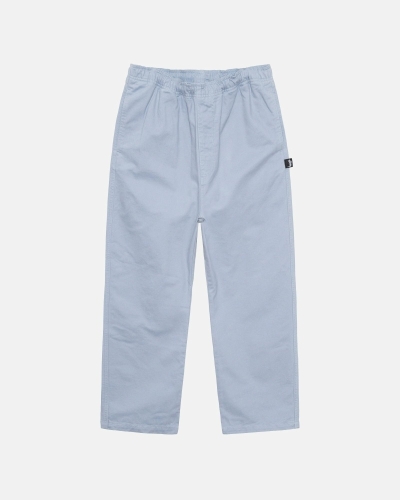 Stussy Brushed Men's Beach Pants Blue | IL0000540