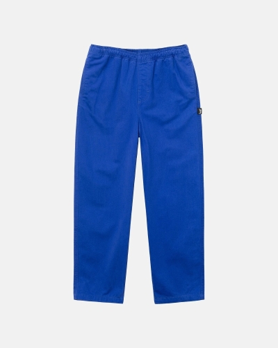 Stussy Brushed Men's Beach Pants Blue | IL0000547