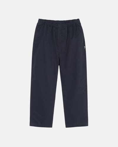 Stussy Brushed Men's Beach Pants Navy | IL0000548