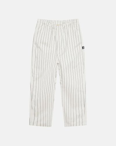 Stussy Brushed Men's Beach Pants Stripes | IL0000541