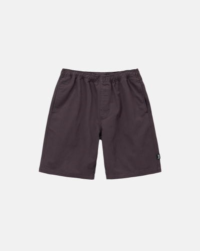 Stussy Brushed Men's Shorts Burgundy | IL0000637