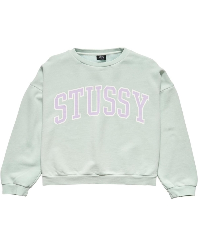 Stussy Campus OS Crew Women's Sweaters Green | IL0000822