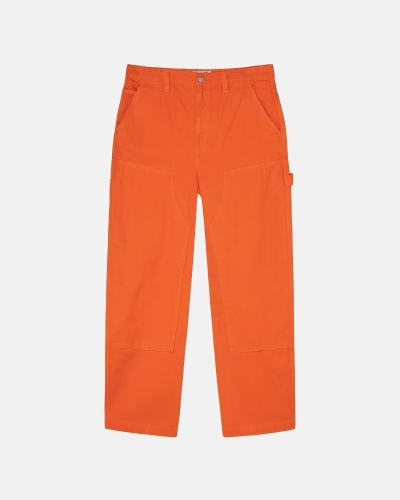 Stussy Canvas Men's Work Pants Orange | IL0000549