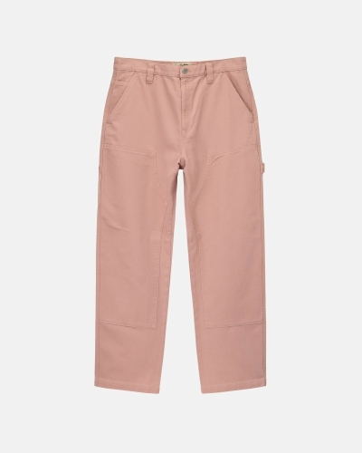 Stussy Canvas Men's Work Pants Pink | IL0000552