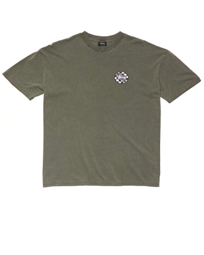 Stussy Chequer Dot SS Men's T Shirts Green | IL0000120