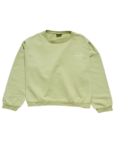 Stussy City Circle OS Crew Women's Sportswear Green | IL0000754