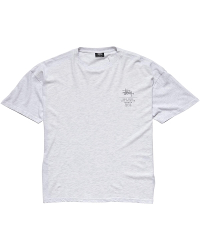 Stussy City Stack Relaxed Women's T Shirts White | IL0000127