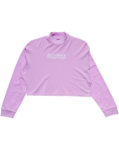 Stussy Design Corp. Mock Neck LS Women's Sweatshirts Red | IL0000913