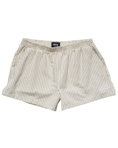 Stussy Designs Linen Short Women's Shorts Grey | IL0000639