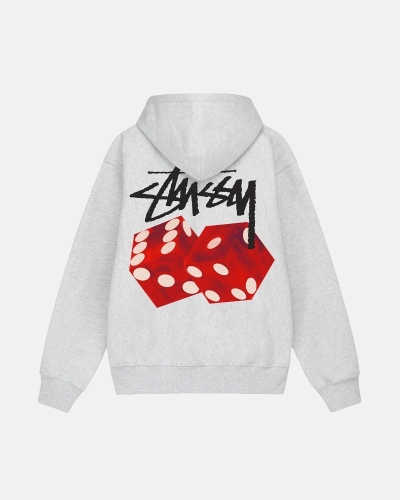 Stussy Diced Out Men's Hoodies Grey | IL0000035