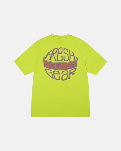 Stussy Fresh Gear Men's T Shirts Light Green | IL0000171