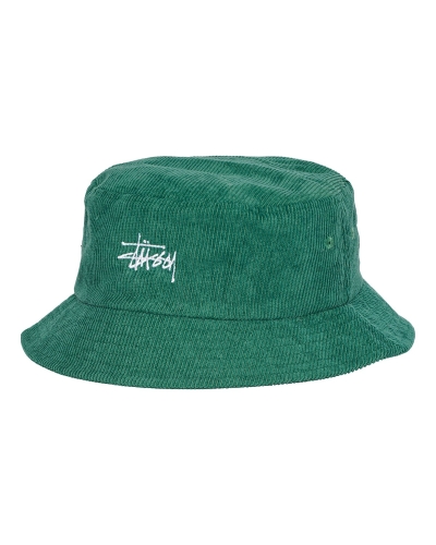 Stussy Graffiti Cord Bucket Women's Hats Green | IL0000443