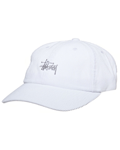 Stussy Graffiti Cord Low Pro Men's Hats White | IL0000448