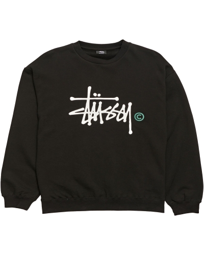 Stussy Graffiti Crew Men's Sweaters Black | IL0000835