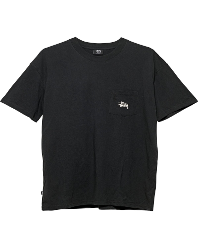 Stussy Graffiti Pocket Men's T Shirts Black | IL0000182