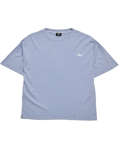 Stussy Graffiti Women's T Shirts Blue | IL0000192