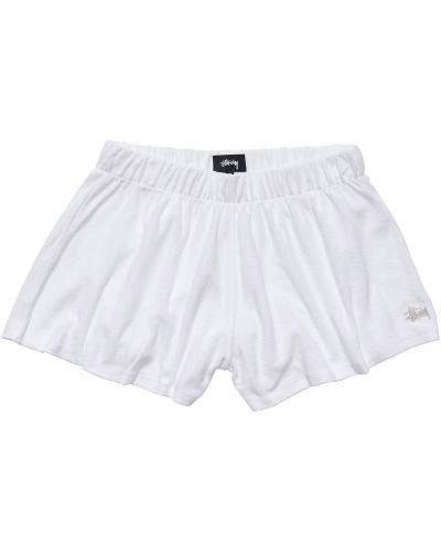 Stussy Havana Terry Beach Short Women's Shorts White | IL0000646