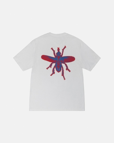 Stussy Housefly Men's T Shirts White | IL0000219