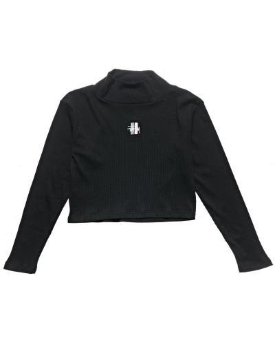 Stussy Leigh Turtleneck Women's Sweatshirts Black | IL0000934